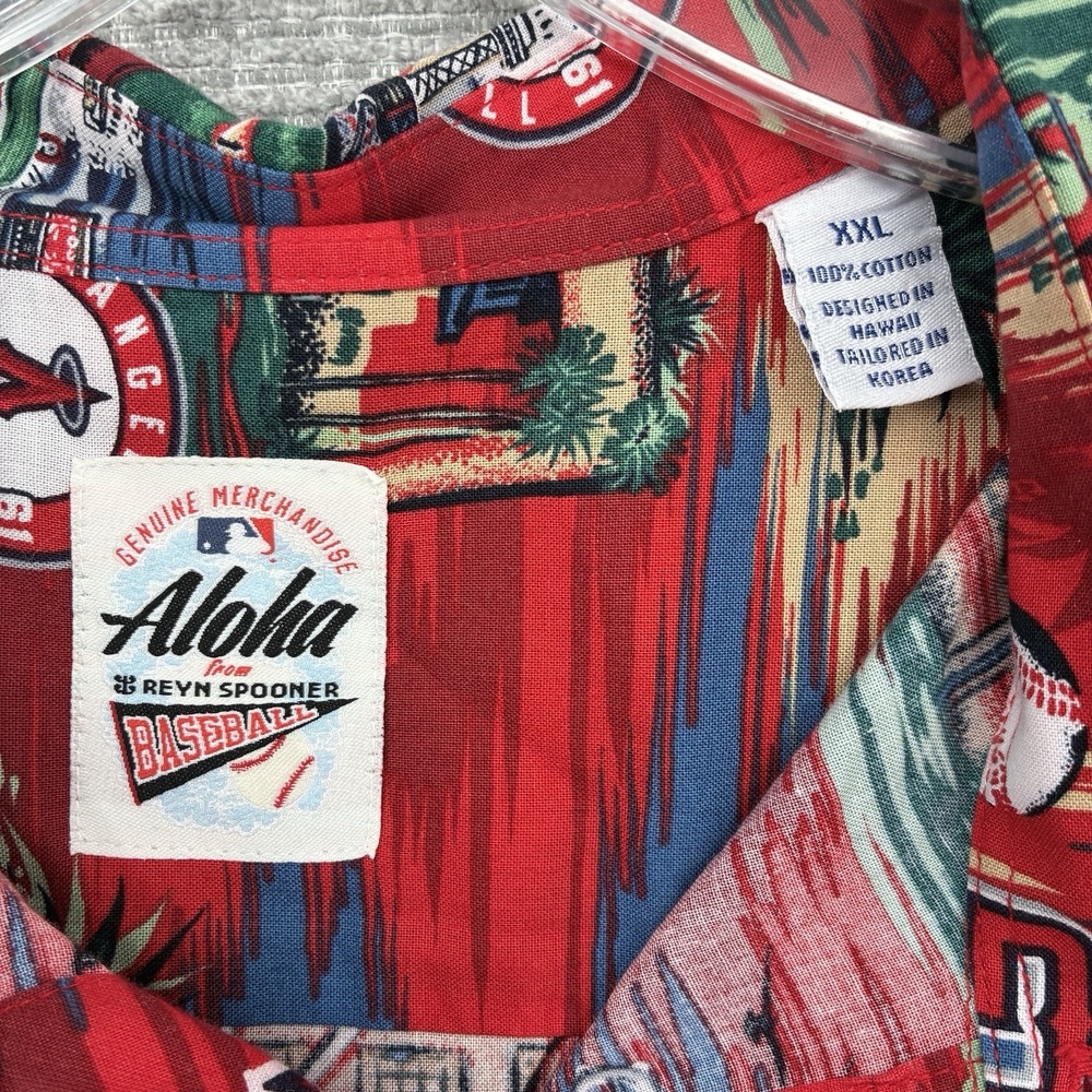 Vtg REYN SPOONER ANAHEIM ANGELS 2002‎ World Series Champions MLB Shirt XXL Red - Picture 2 of 12